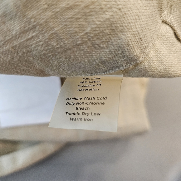 TALBOTS Linen Blend Wide Leg Cropped Pants Beige Embroidered Size 16 NWT - Picture 7 of 7